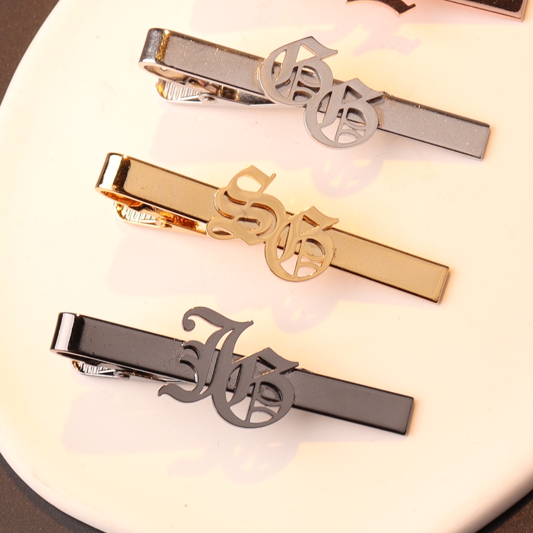 Tie Bar Clip - Пользовательское имя, инициалы, зажим для галстука