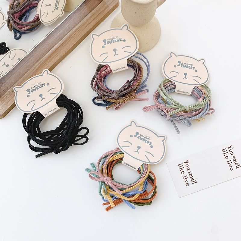 Tie Bar Clip - Набор из 6 корейских простых резинок