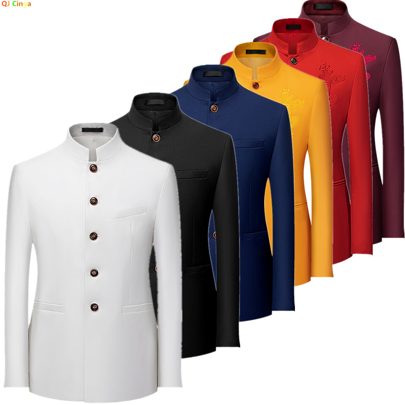 Мужской пиджак в китайском сти – обзор и цена Men Formal Wear Black And White
