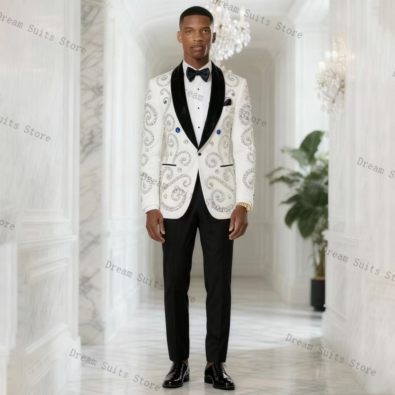 Мужской костюм-двойка: пиджак  – обзор и цена Men Formal Wear Black And White