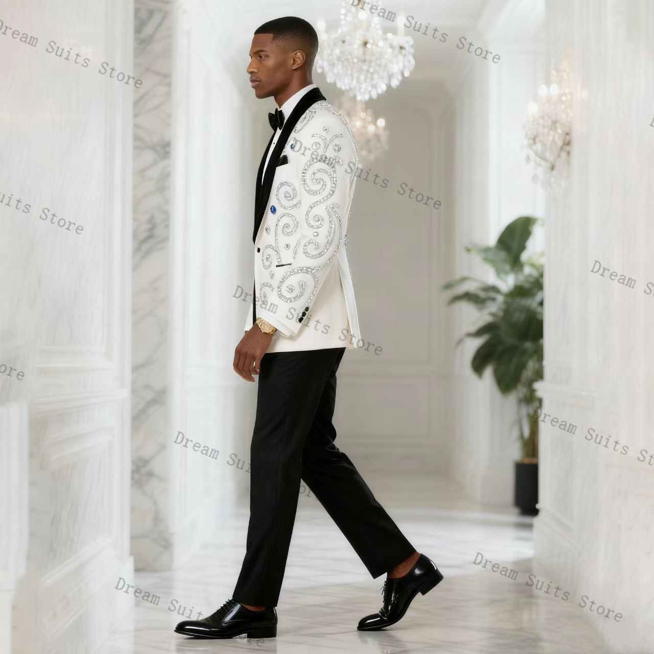 Мужской костюм-двойка: пиджак  – обзор и цена Men Formal Wear Black And White